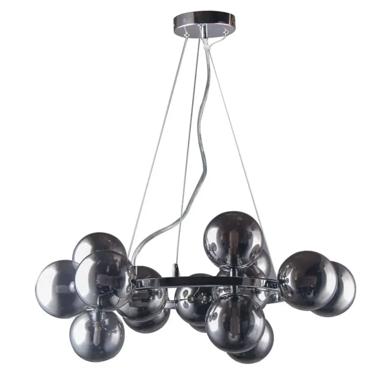 Lampa wisząca chromowana 15-punktowa dymiona PND-6161-15 z serii Marbelio - Lampy Italux Kup online